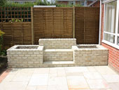Patio, Seat and Planter